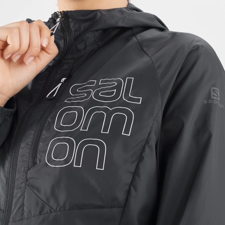 Salomon Bonatti Cross Wind Women's Shell Jackets Black | CA 37I29
